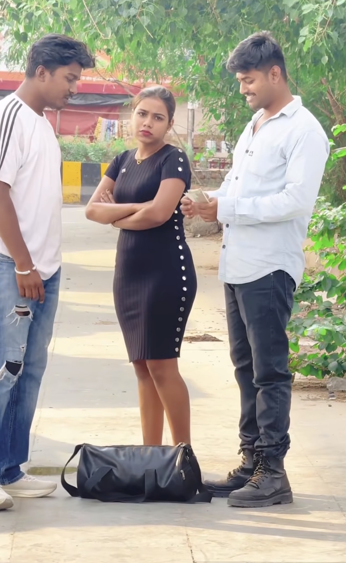 Prank on street girl